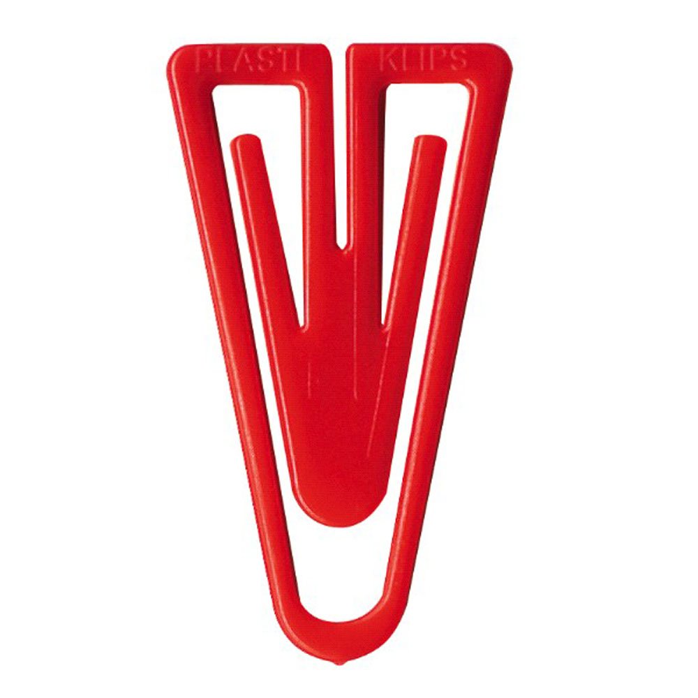 Laurel Büroklammer Plastiklips, PS, 60 mm, Beutel, rot