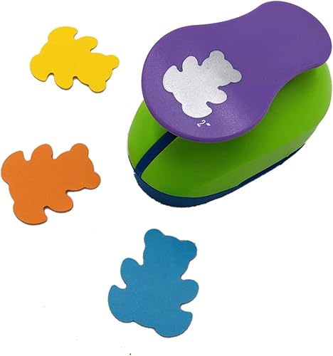 Miniatura 3 de Punchers de papel de 2 pulgadas, 1 pulgada y 58 pulgadas, 3 piezas, para álbumes de recortes, para manualidades (oso)