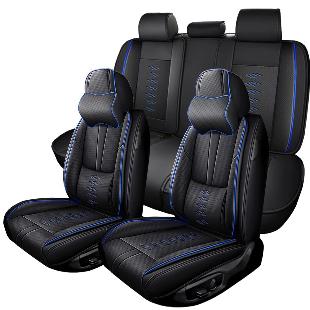 QUFEI Full Set Seat Covers for Audi SQ5 Sportback 2021-2024 2025,Leather Car Seat Cover,Soft Seat Cushion Covers with Airbag,Waterproof Automobile