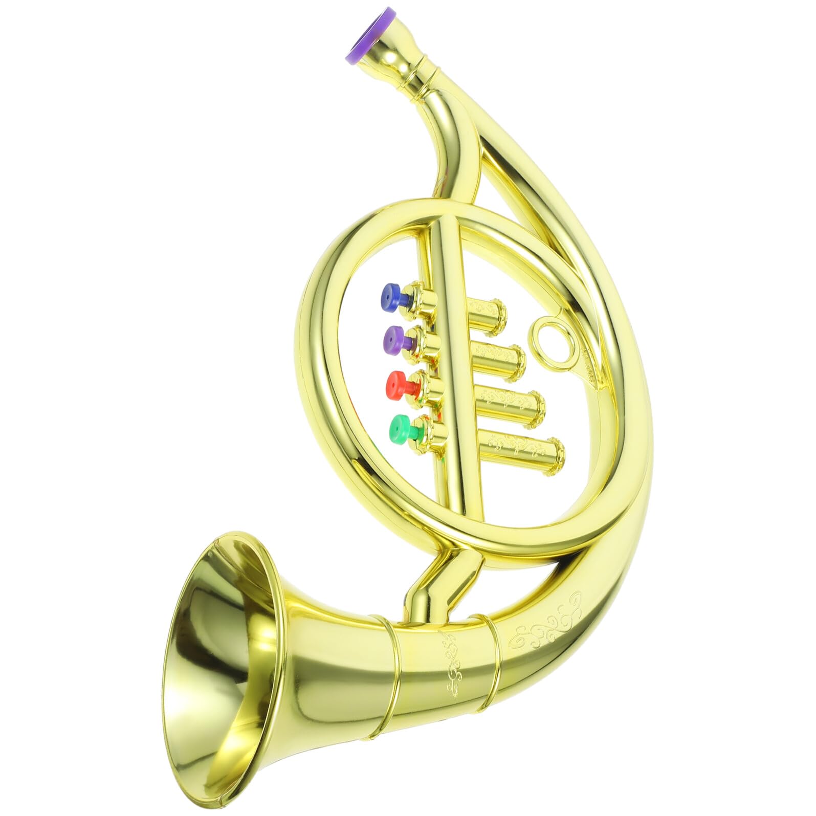 Cuerno de plástico juguete musical HEMOTON infantil color dorado 8