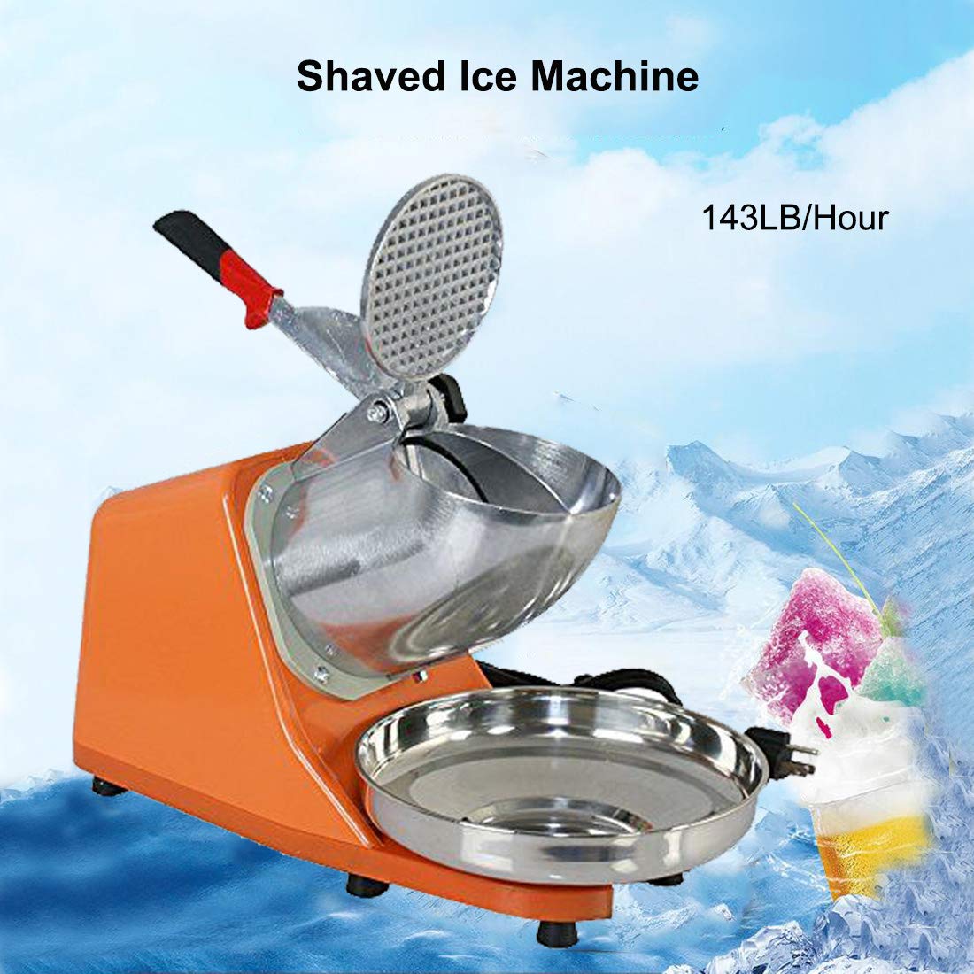 Rasoir à Glace électrique Carivia 300 W - 4 Lames Acier Inoxydable - 2200 Tr/min - Portable Et Efficace