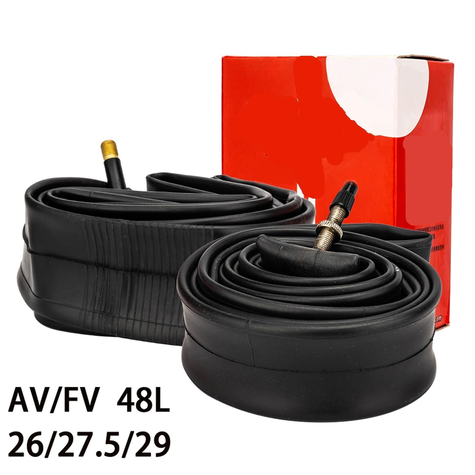 Générique Chambre À Air De Vélo, Convient Aux Pneus VTT 26/27,5/29 Pouces 1,5-2,35, Valves Schrader Et Presta 48 Mm