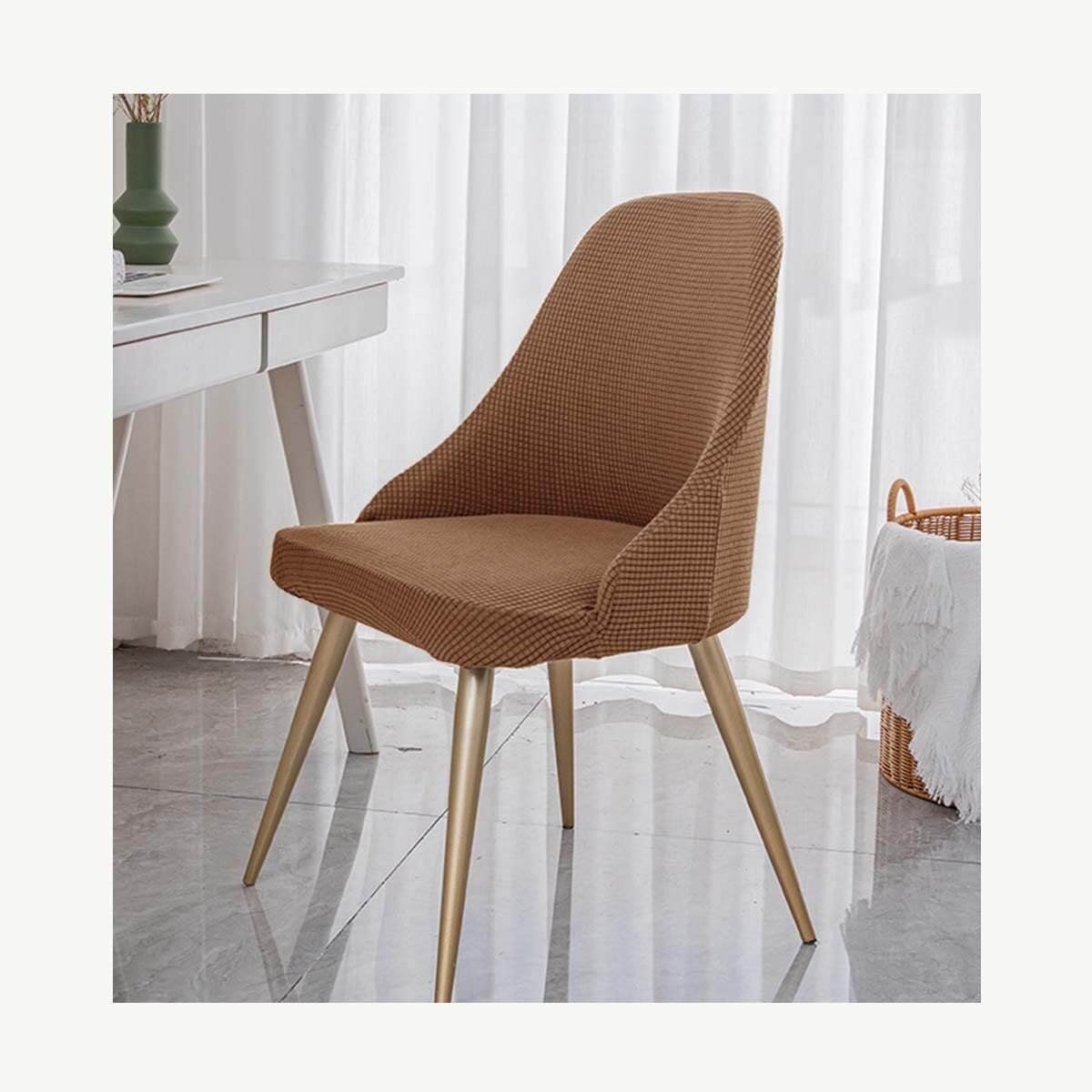 Housse de chaise extensible scandinave de grande taille pour une salle à manger élégante