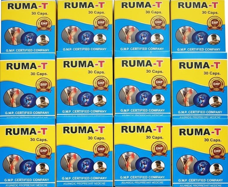 Tara Herbal Ruma-T Ayurvedic Capsules for Joint Pain & Arthritis Relief - 30 Capsules Each, Pack of 12 | Relieves Knee, Back, Sciatica & Muscle Pain | 100% Natural Herbal Formula-picture-14