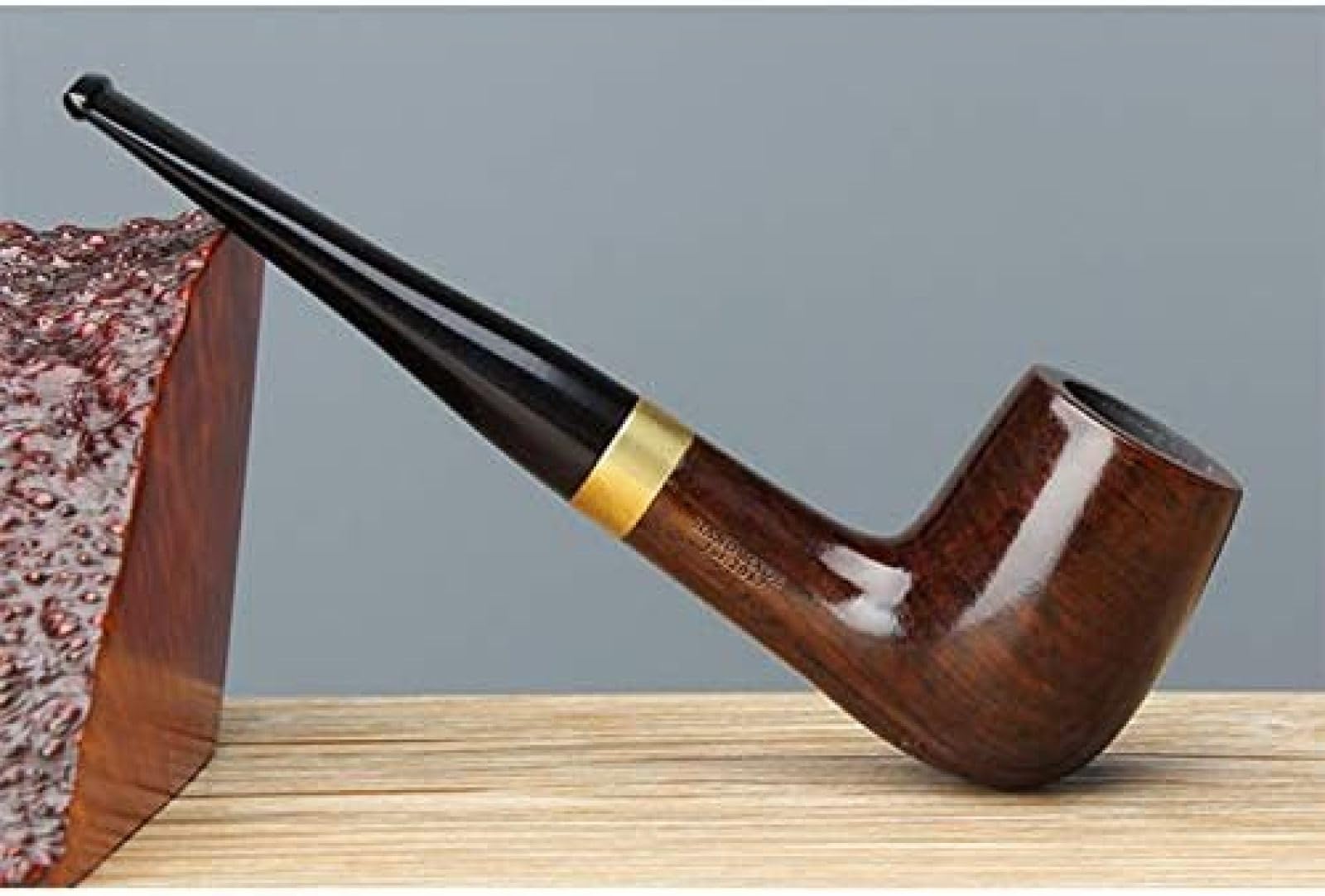 Pipa De Tabaco Con Filtro De Carbón Activado De 9MM Y Mango Recto De Ébano, Pipa De Tabaco Para Hombres,Bonny369