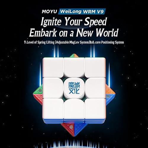 Miniatura 3 de TUNJILOOL Moyu WeiLong WR M V9 MagLev Speed Cube, sin calcomanías, 1 juego, sin ftalatos, rango de edad para niños