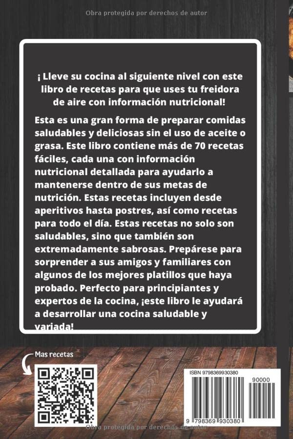 Miniatura 2 de 70 Deliciosas Recetas para Freidora de Aire Descubre nuevos sabores saludables y Ricos en tu cocina (Spanish Edition)