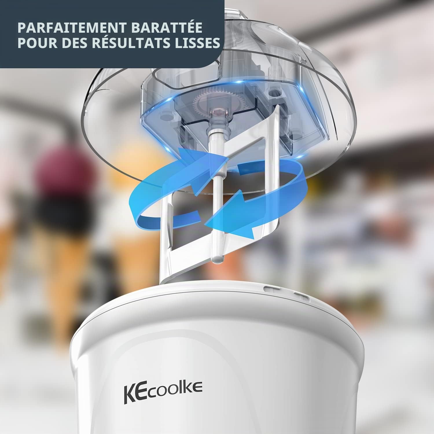 Machine à crème glacée, machine à crème glacée électrique Soft Serve fait maison KECOOLKE Yaourt glacé 1.5 L, sorbet, gelato, Blanc, (SU-562)