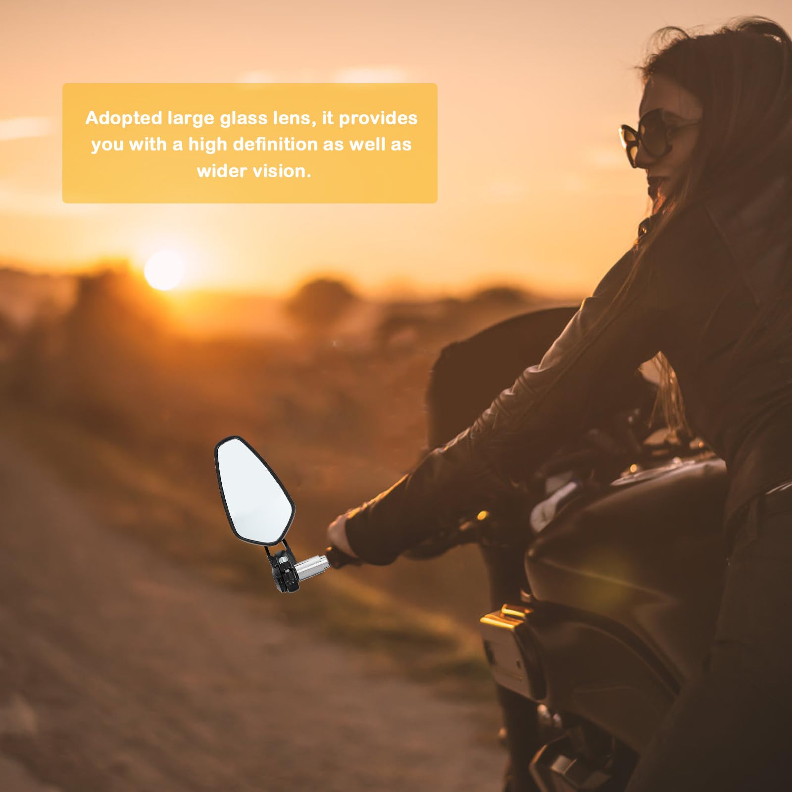Specchietti Abs Lega di 22mm Alluminio Moto Retrovisori in Design Scooter e Motociclette