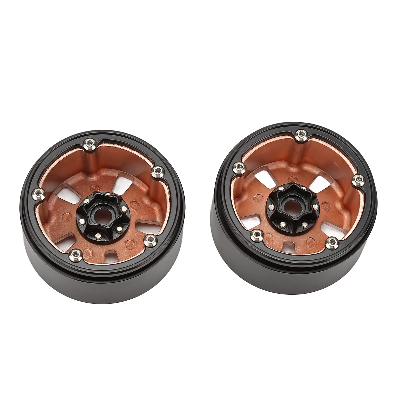 plplaaoo RC Crawler piasta koła o wysokiej wydajności, trwała piasta felgi ze stopu cynku do AXIAL SCX10 TRX4 D90 Gold 64 mm 2 sztuki