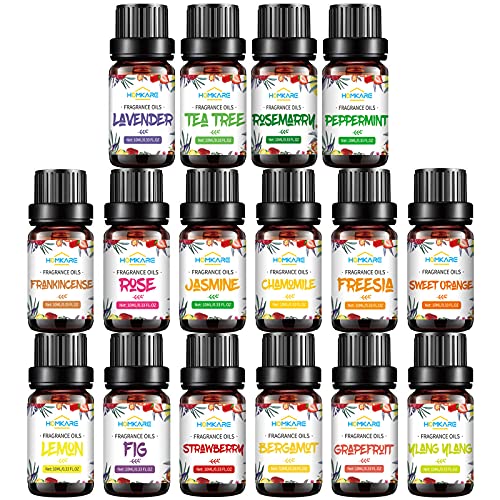 Homkare Floral Essential Oils, Top 16 Fragrance Oil, Candle Scents For Candle Making, Soap Fragrances For Making Soap (16X10Ml) #TOP1
