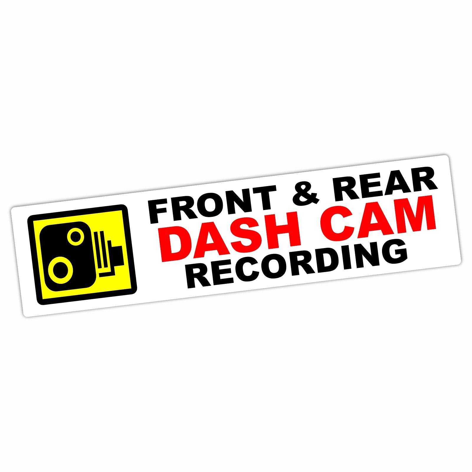Platinum Place Uv Specialist Full Colour Inks 1 X Vc25e Sticker Front And Rear View Dash Cam Recording Sign Camera Window Bumper Cctv Decal Security Warning Label Car Taxi 200X50mm Dash Cam (Externally To Smooth Surfaces)