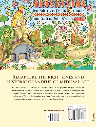 Illuminated Manuscripts Coloring Book (Dover Art Masterpieces To Color) #TOP1