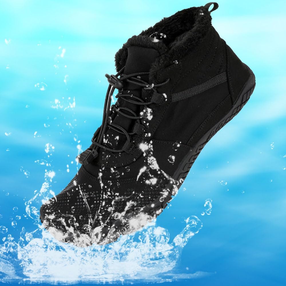 Unisex Barfußschuhe Damen Herren Traillaufschuhe, Weich Leicht Fitnessschuhe mit rutschfest Sohle & Breiter Zehenbox, wasserdichte Wanderschuhe