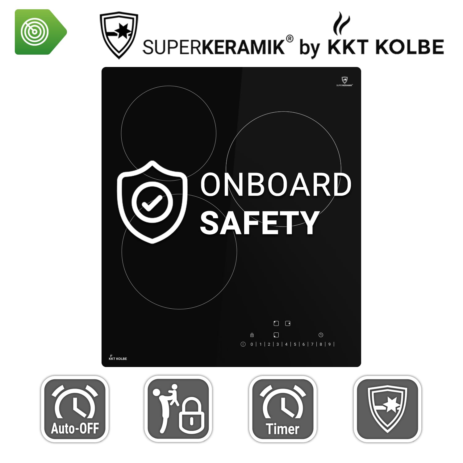 Piano Cottura A Induzione KKT Kolbe 45 Cm Autonomo - 3 Zone, 9 Livelli, Vetroceramica SUPERKERAMIK - Modello IH84500RL - Foto 11