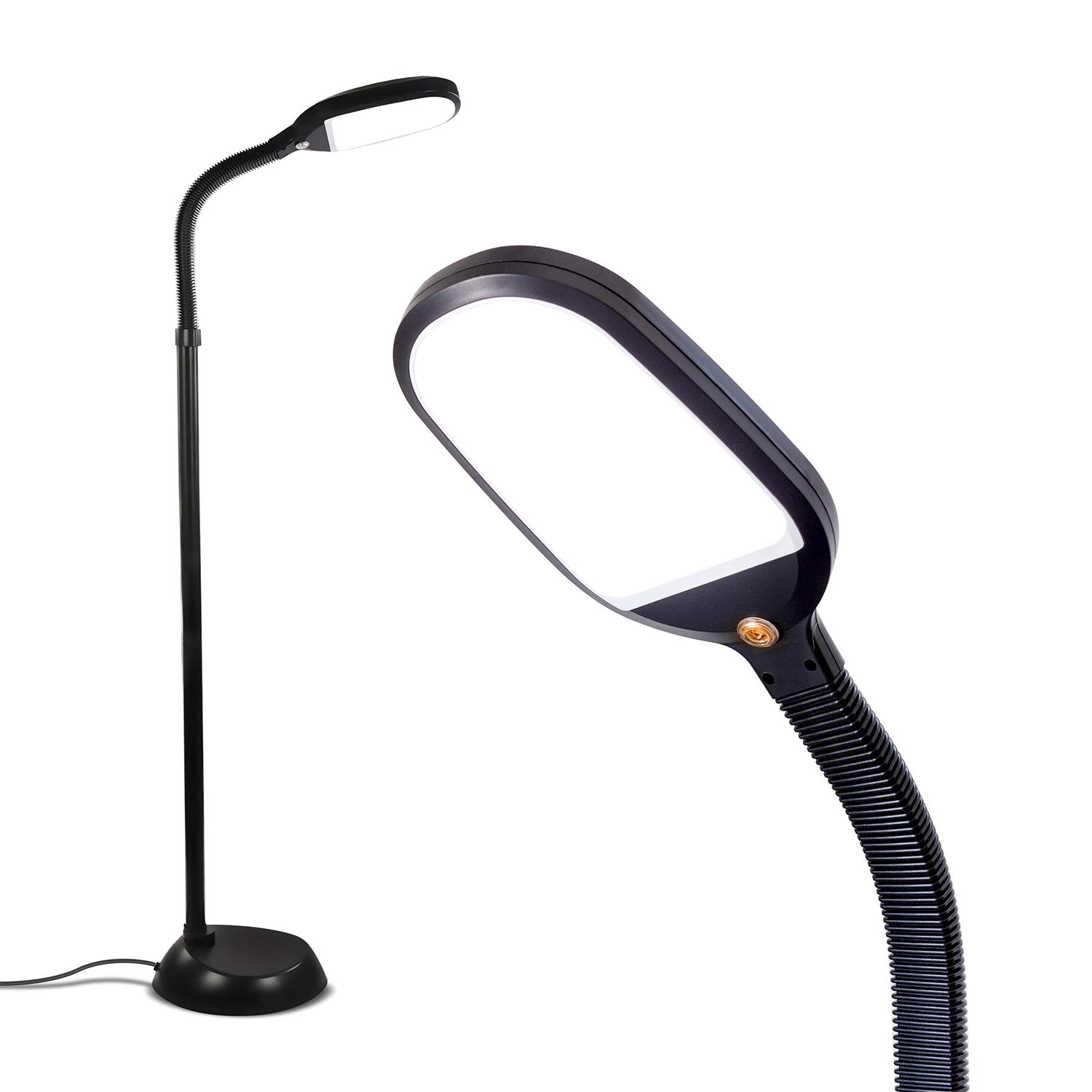 Brightech Litespan - Bright LED Floor Reading Lamp for Over Chair Crafts and Reading