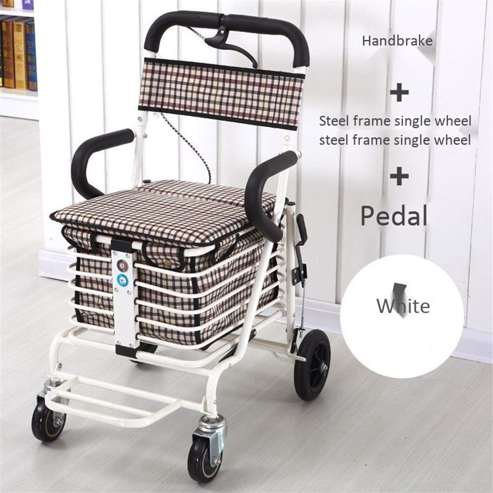 Podłokietnik wspomagany przez Walkera, Rollator z siedziskiem Skutery Senior Shopping Scooter Składane siedzisko Interesting