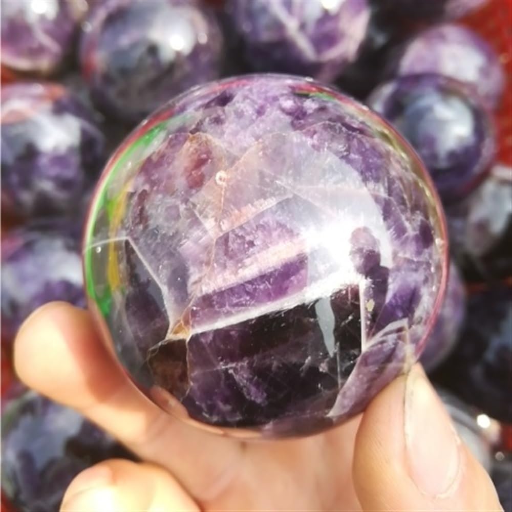 SHFTQXSLAT Fantasy Amethyst Crystal Ball gem Ornaments (Size : 9-10cm)