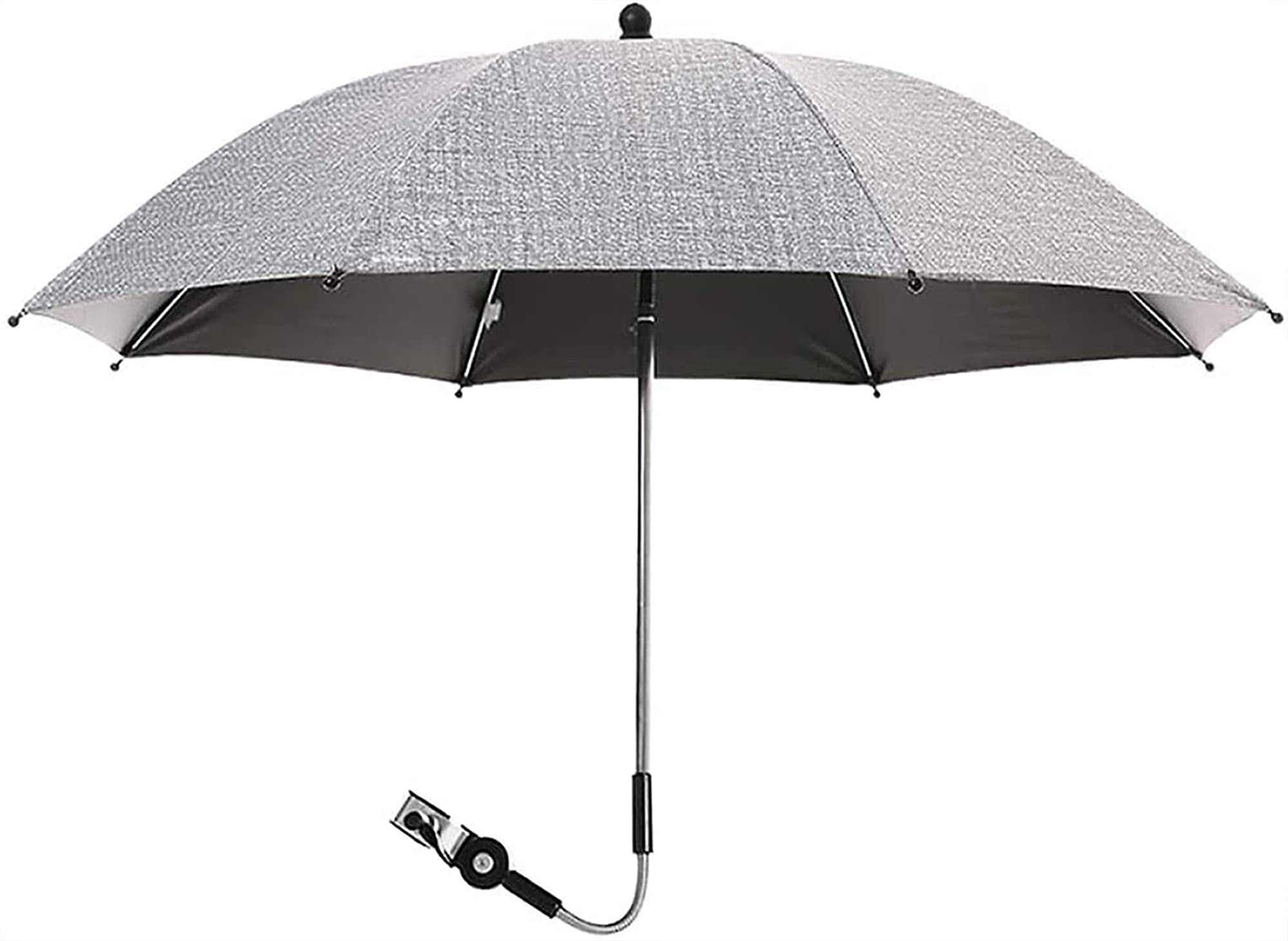 Ombrello Parasole per Passeggino E Carrozzina Neonati - Ombrellino Neonato Copri Sole Universale E Pieghevole con Supporto Facile Montaggio (Color : Grey, Size : 85cm)