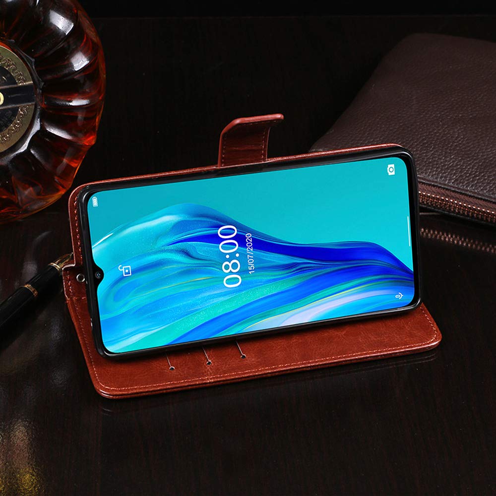 Leder-Hülle Für Ulefone Note 9P – Flip Case Mit Standfunktion & Kartenfach, Schwarz