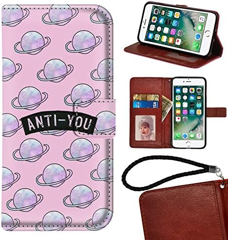 Wallet Case For iPhone 8, Spaceship Customized PU Leather Durable Premium Protective Case iPhone 8/iPhone 7 4.7", Magnetic Clip Case with Card Slots