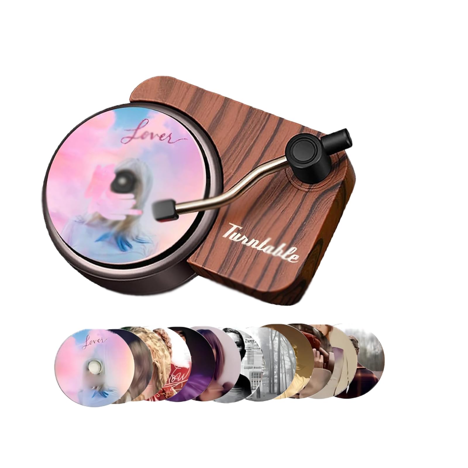 Singer Car Air Freshener 1pcs Record Player Car Vent Clip Air Diffuser with 12pcs Refill Pads Aromatherapy Tablets for Singer Fans Gift, Music Lovers Gifts (TS-air)