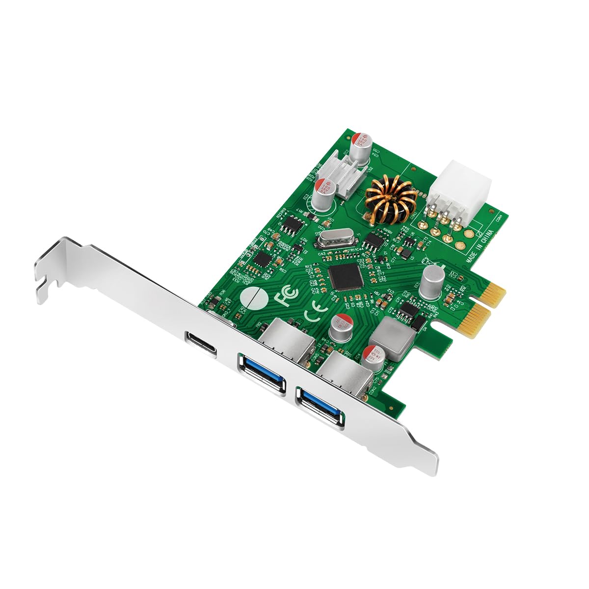 LogiLink PCI Express karta USB 3.2 (Gen1) z 1 x USB-C (Power Delivery 3.0) i 2 x USB-A