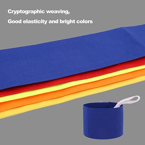 Miniatura 7 de 1 brazalete rojo para adulto, elástico, antideslizante, ajustable, color neón, adhesivo para fútbol, entrenamiento, equipo, suministros deportivos,