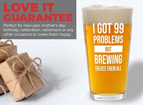 Miniatura 6 de I got 99 problems - Vaso de pinta de 16 oz - Resolventes de cerveza - Bebida de cerveza Bebida de cervecería Amantes del vino Barman Regalo Bebida