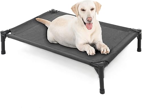 Miniatura 14 de Cama Elevada para Perros Medianos, Catre Elevado para Perros, Catres para Mascotas Resistentes con Malla Teslin Duradera de Soporte Reciclable y