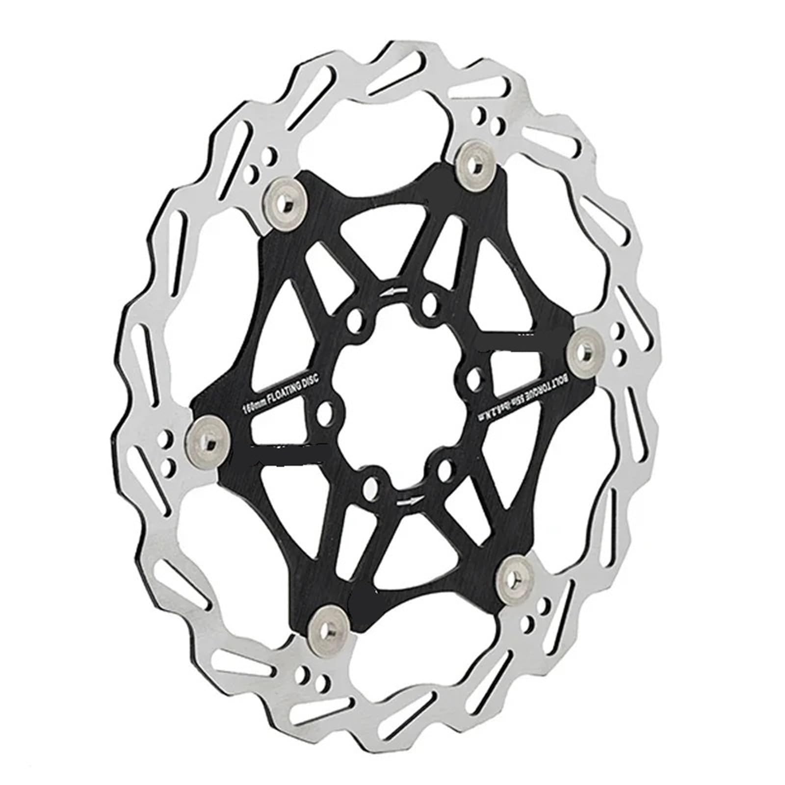 Motocyklowe klocki hamulcowe 160mm 180mm 203mm Pływający wirnik rowerowy, rozpraszający ciepło, hydrauliczny hamulca tarczowego, pasujący do SHIMANO(203MM Black)