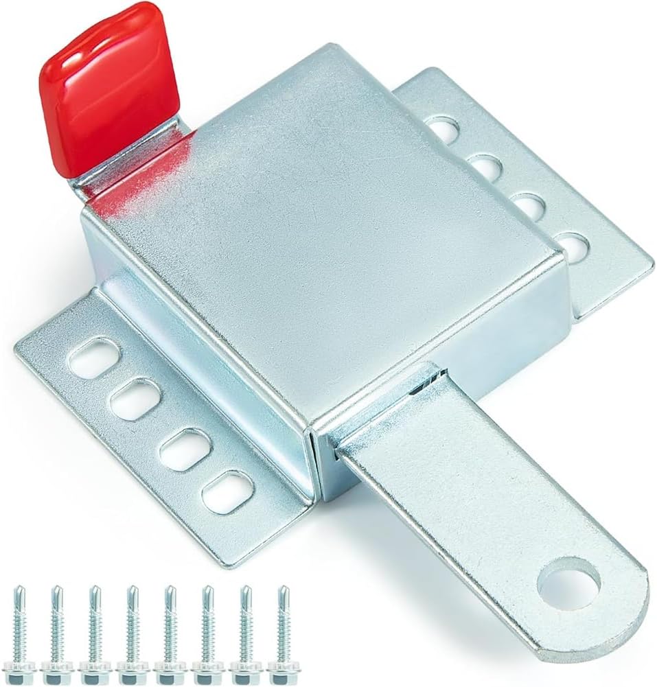 Heavy Duty Garage Door Lock Galvanised Steel Sliding Latch Fits Most Garage Doors