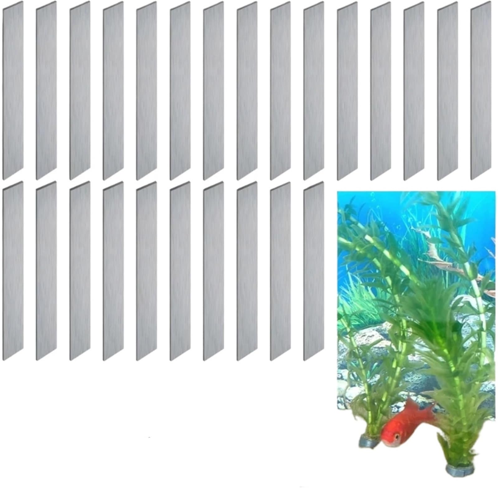 Mlyvax 60PCS Water Plant Weight Aluminum Anchors Keep Submerged For Fish Tank And Aquariums Grass Use