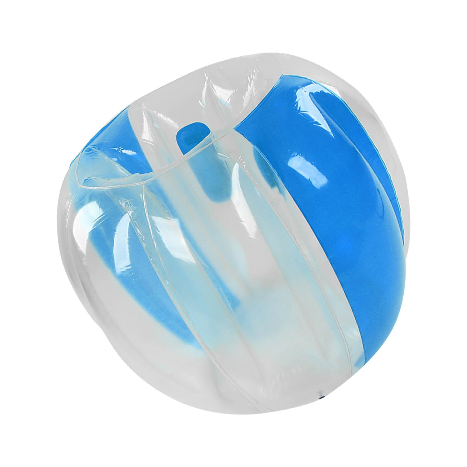 Aufblasbarer Bump-Ball, menschlicher Kollisions-Blasen-Hüpfball, PVC-Körperblasenball für Outdoor-Spiele und Partys, inklusive Reparaturflicken, 90 x 80 cm für Kinder und (Blau Transparent)
