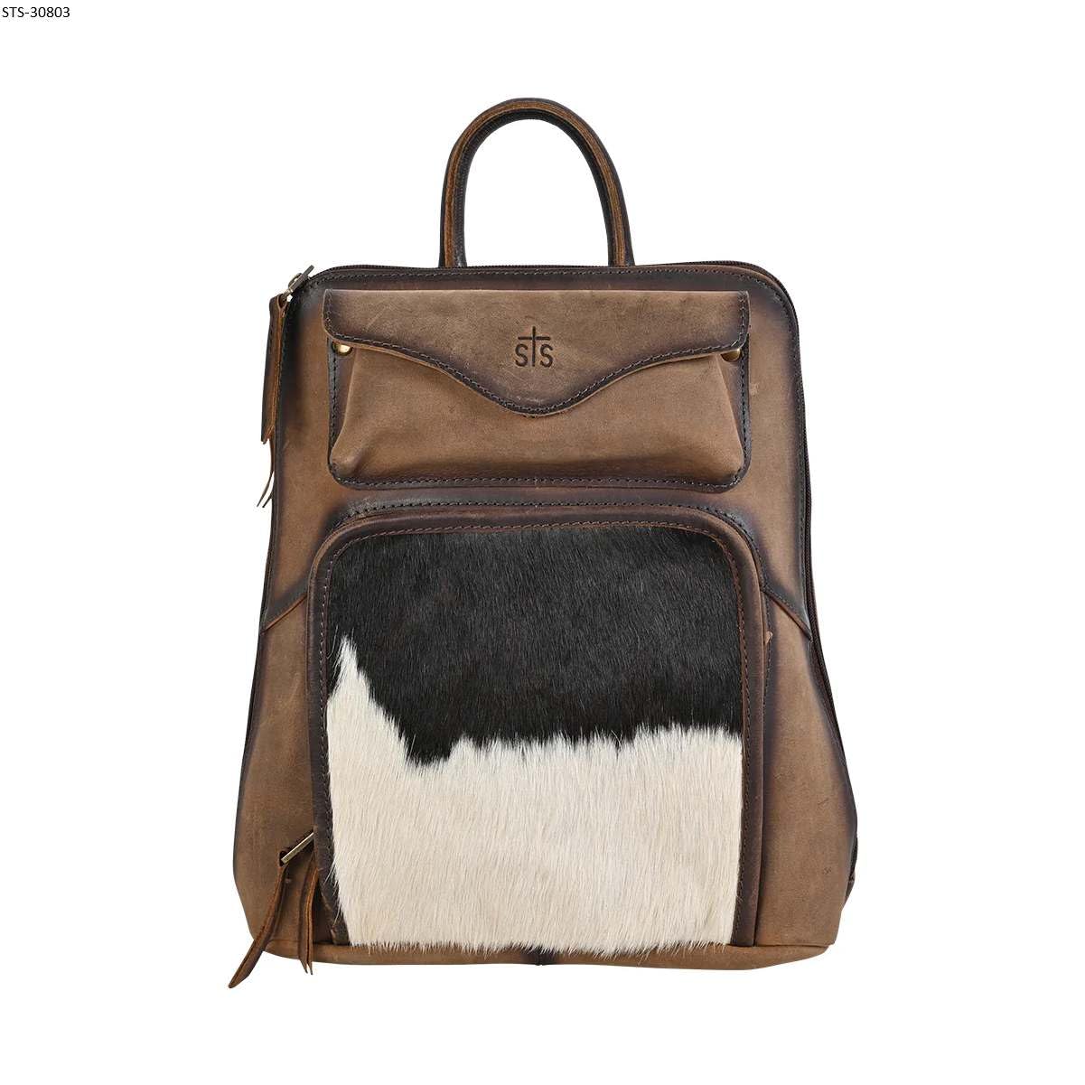 STS Cowhide Sunny Brown Backpack (STS-30803)