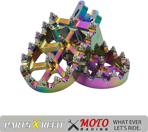 Miniatura 14 de AnXin Estriberas de motocicleta Estriberas para pedales de pie CNC para KLX 110 KLX110 2002-2023 KLX110L 2010-2023 KX60 1998-2003 Verde OEM