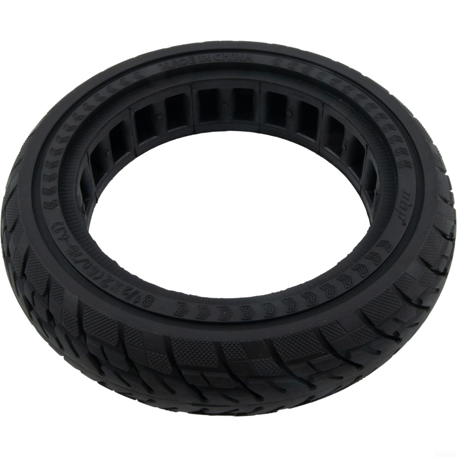 Pneu Solide pour Trottinette électrique 8,5 Pouces 50/75-6.1, Roue de Rechange sans Chambre à air pour M365, Pneu Tout-Terrain en Caoutchouc Noir 720 g, Anti-crevaison