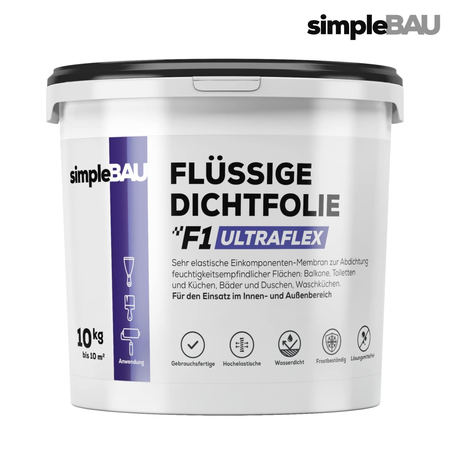 Flüssigfolie F1 Ultraflex Abdichtset 15kg +1L Tiefengrund Bad