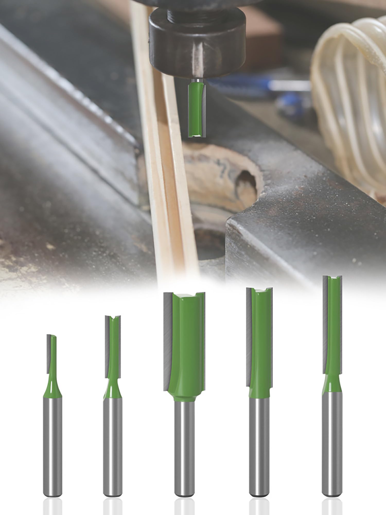 Set di frese per fresatrice, per taglio legno, fresa per scanalature in lega gambo 6mm, per lavorazione del legno fai da te, 7 pezzi