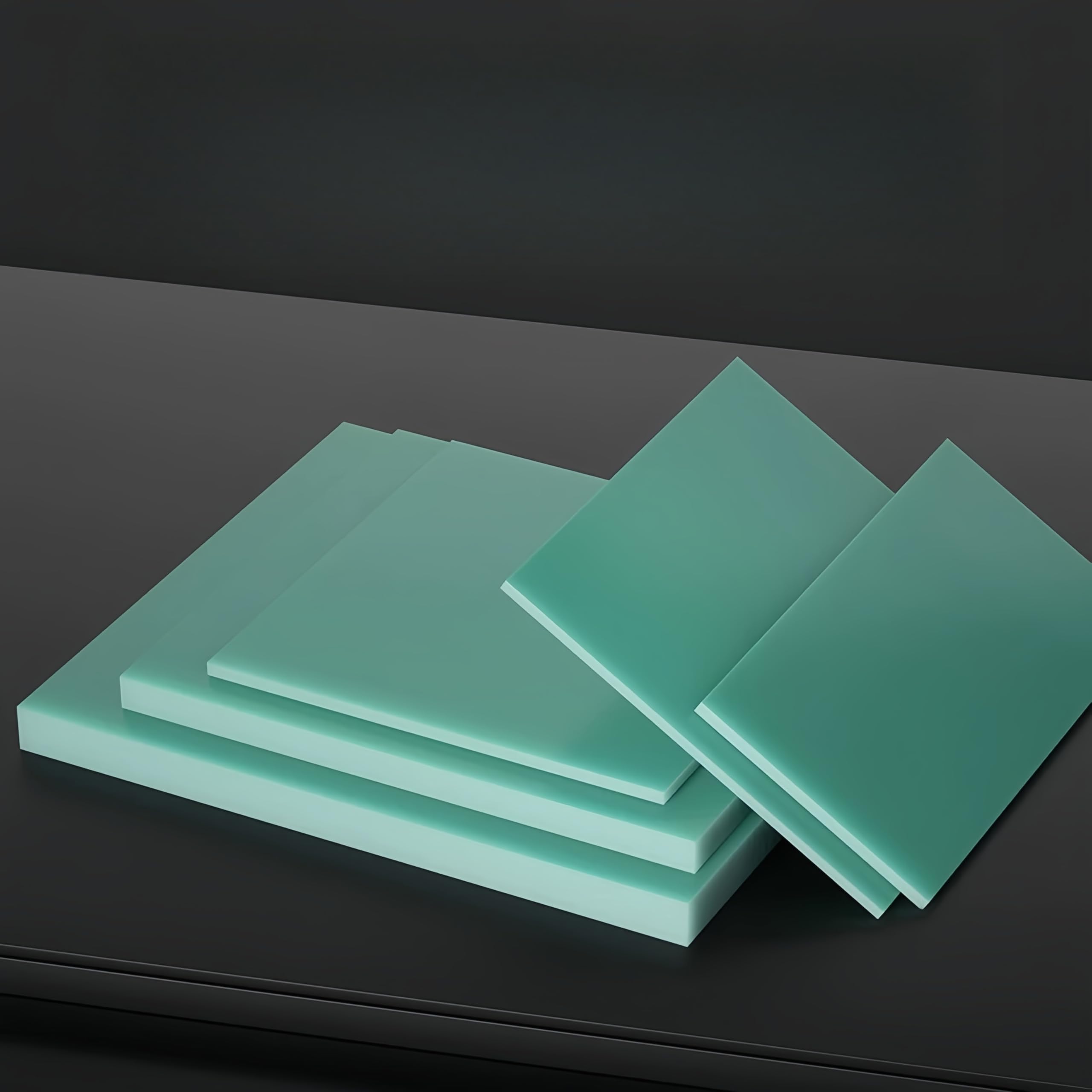 Tablero de fibra de vidrio de agua verde FR4 - Tablero aislante de resina epoxi resistente a altas temperaturas - 4 piezas (200 mm x 250 mm)(200x250x1mm)