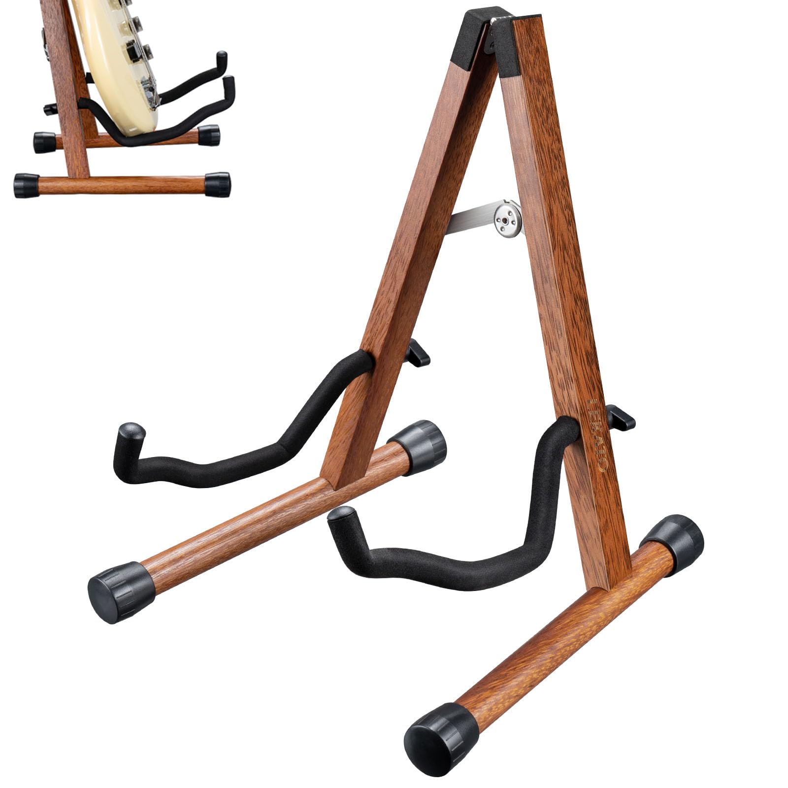 Pied De Guitare LEKATO Support De Guitare En Forme De A, Réglable Et Robuste, En Bois De Coco Pour Guitares Acoustiques, électriques Et Basses, Flûtes, Clarinettes, Ukulélés, Etc Support Guitare