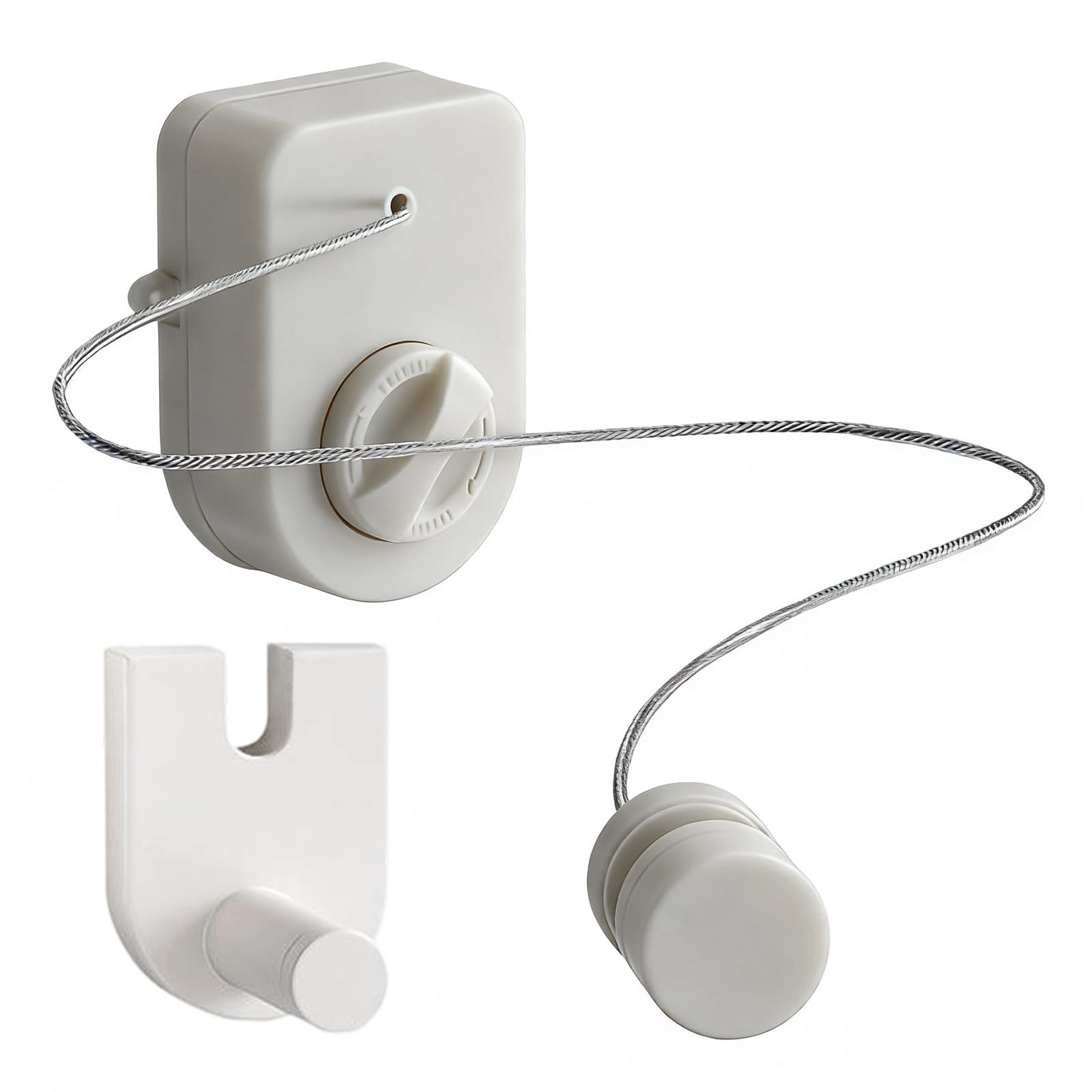 Buxuaaaa Wall Mounted Laundry Drying Rope with Customizable Design and Robust 40Lbs Capacity Rustproof ABS Clothesline