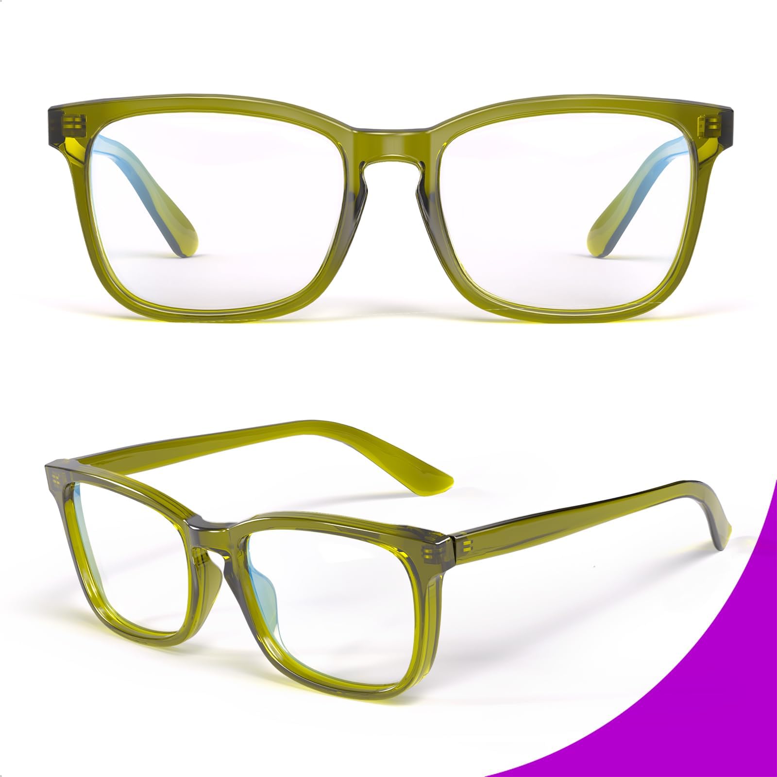 VISOONE Montana - Gafas cuadradas con bloqueo de luz azul antirreflejos para computadora para juegos de mujeres y hombres