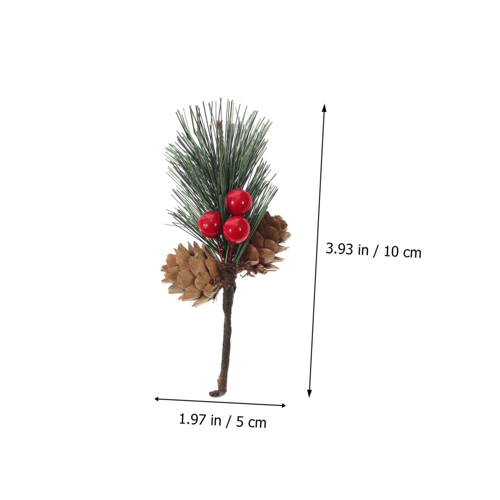 RLKHXBS 10 ück Tannenzapfen-Pflanzengirlande, künstliche Girlande, künstlicher Blumenkranz, Beerenpflücker, Weihnachtsbaum, zum Aufhängen, künstliche rote Beerenstiele, Weihnachten, Kunsthandwerk,