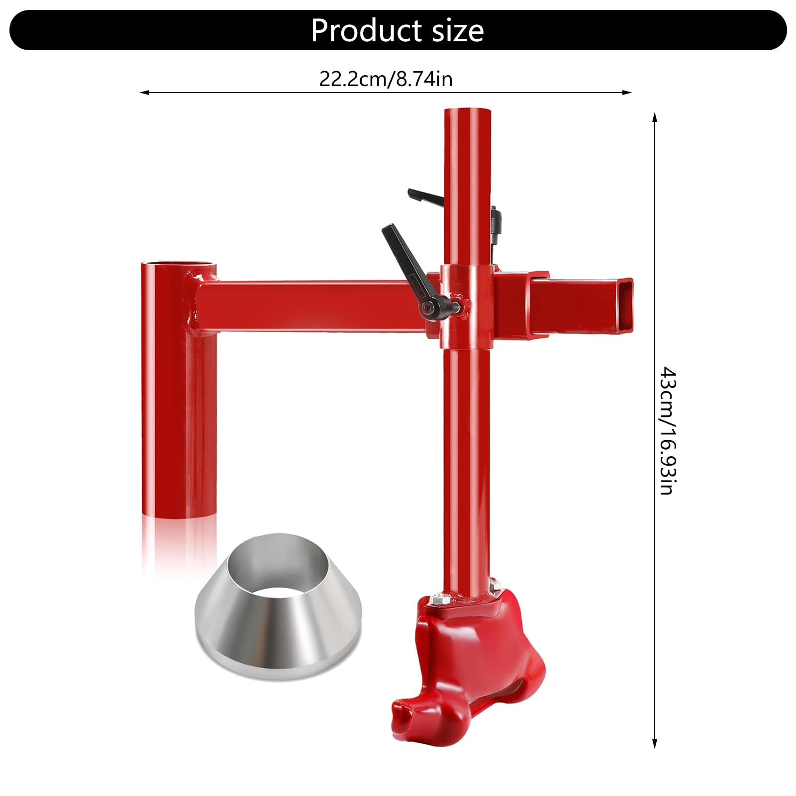 Maniglia estesa Sistemi di Leva Strumenti Pesanti Strumento Smontagomme in acciaio Adattatori testa d'anatra aggiornati Per Veicoli Moto Lungo Servizio Tire Bead Breaker Con Duck Head