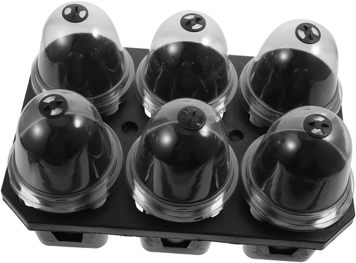 KESYOO Black High-Waisted Round Plastic Nursery Pots with Humidity Cover for Succulents and Flowers Sturdy Garden Planter with Drainage for Indoor and Outdoor Use