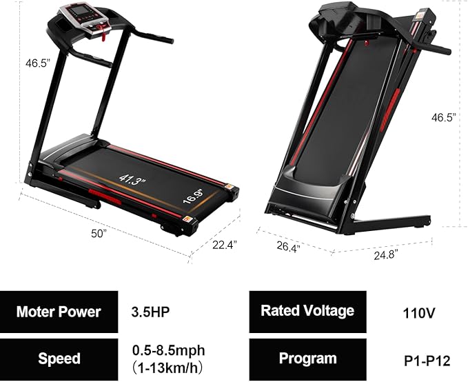 Caminadora Plegable para el Hogar - 3.5HP, Inclinación Eléctrica miniatura 2