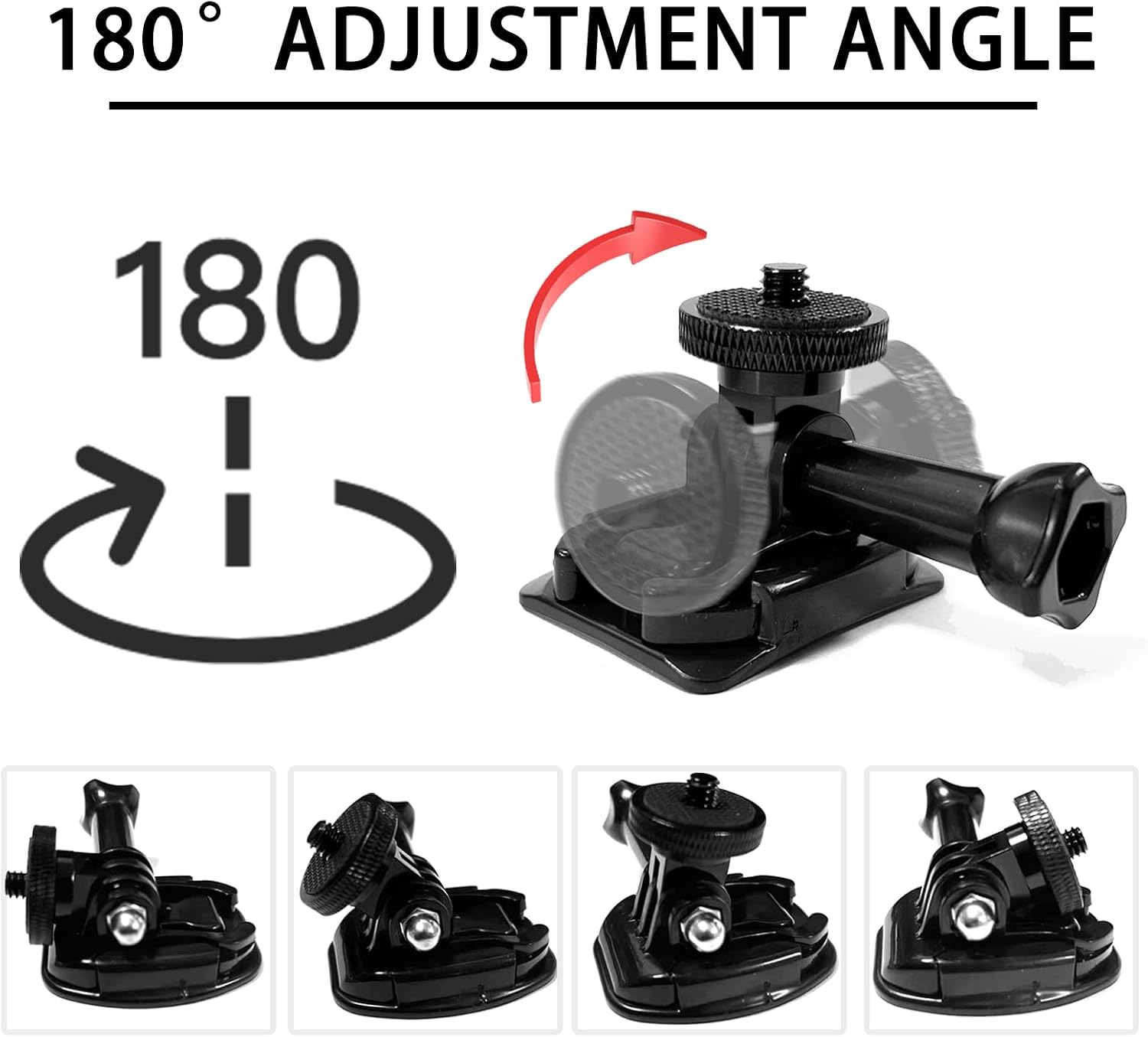 Flexible Adhesive Mount for Insta 360 ACE Pro X5 X4 X3 X2 X RS R GO 3S 2, Helmet Sticky Mounts Buckle Mount Screw Accessory Kit Compatible with GoPro Hero 13 Max Session and DJI Osmo Action Cameras