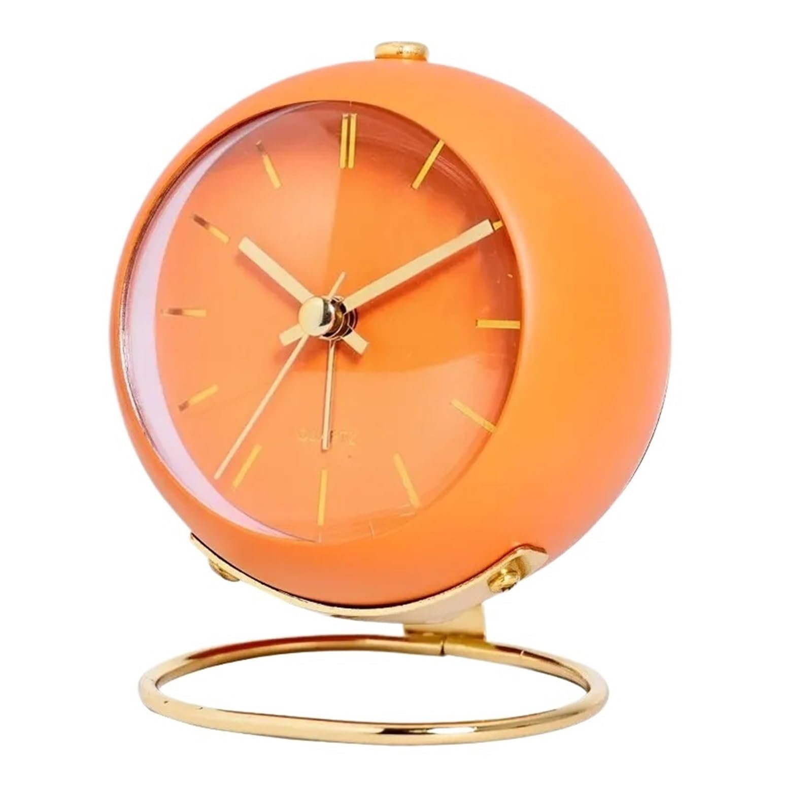 HVSYVVSRL Nordic Creative Electronic Desk Clock, Minimalist Children's Alarm, Desktop Bedside Student Silent Luminous Pointer Quiet Operation(Orange)