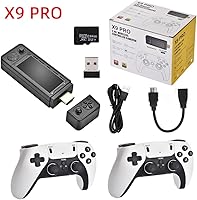 Vista 3 de Handheld Game Console with Builted-in 37800+Games, X9PRO-2025 Retro Handheld Gaming Stick with Dual Wireless Controllers, Plug & Play Game Console